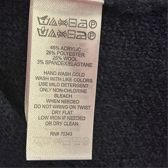 Adrienne Vittadini Women's Blue Long Jacket Lion Buttons Size L - Picture 14 of 14